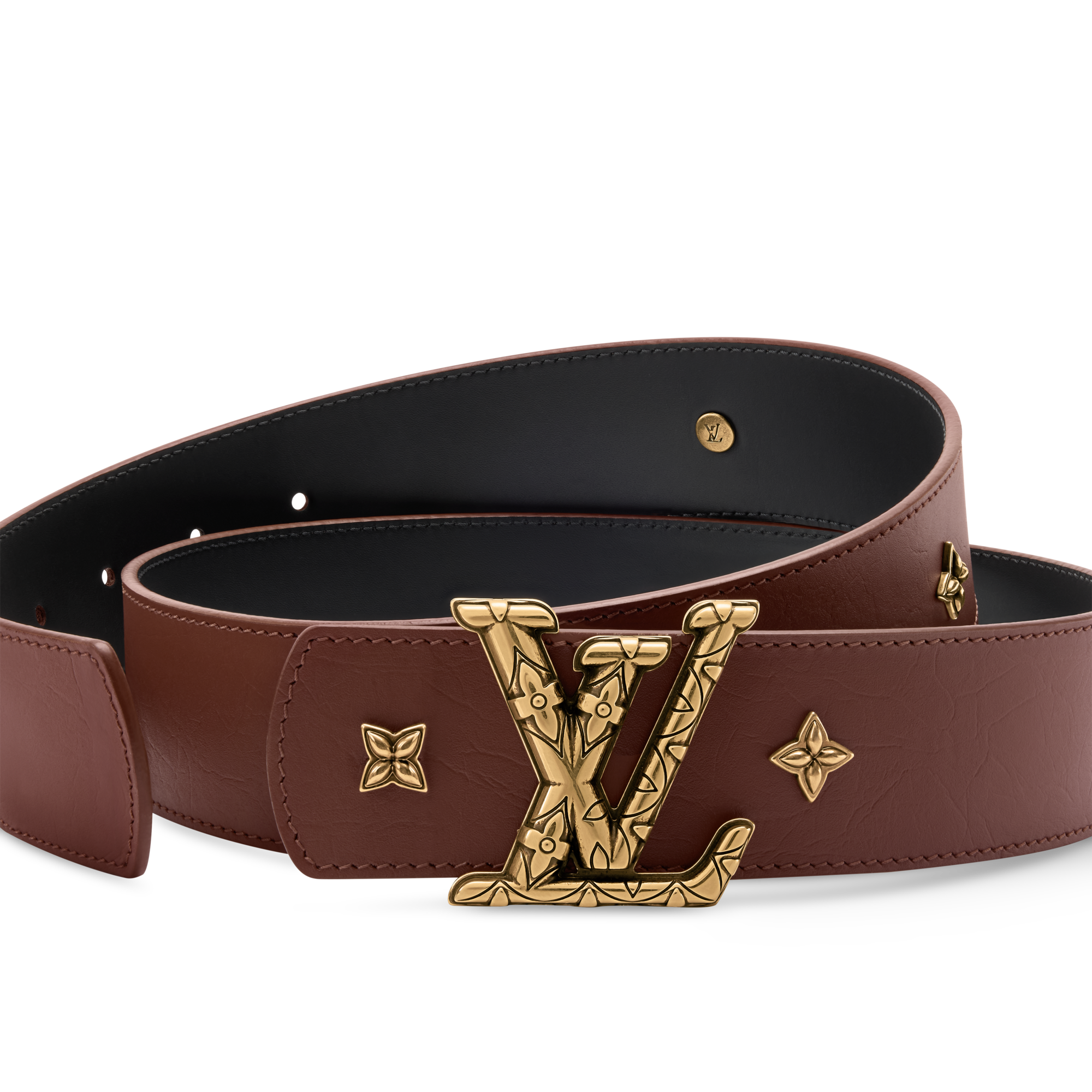 LV Dimension Drift Flower Studs 40mm Reversible Belt - Accessories
